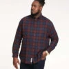 Duke D555 Thornwood Long Sleeve Flannel Check Shirt - Red Navy -Duke || Portwest || Basic Shop 111412 thornwood ls shirt red 3