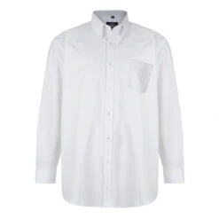 Kam Oxford Classic Long Sleeve Shirt - White