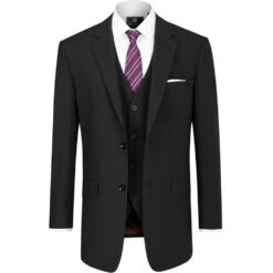 Duke || Portwest || Basic Shop 19 Skopes Darwin/Olso Big Men's Suit Jacket - Black Up To 72" Chest!