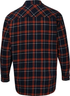 Uptheir Whisper Check Print Long Sleeve Shirt - Navy