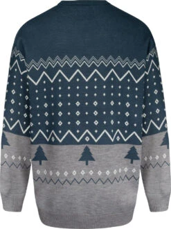 Uptheir Hawk Fair Isle Christmas Sweater - Sailor Blue
