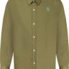 Uptheir Oxford Formal Long Sleeve Shirt - Olive Branch