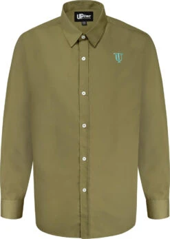 Uptheir Oxford Formal Long Sleeve Shirt - Olive Branch
