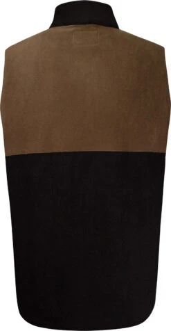 Uptheir Temptation Zip Through Block Gilet - Brown Black