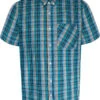 Uptheir Siena Short Sleeve Checked Shirt - Blue