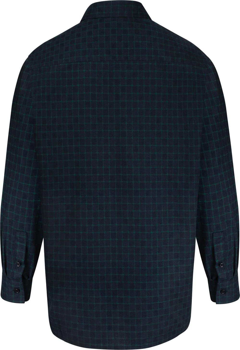 Uptheir Strickland All Over Check Long Sleeve Shirt - Forest Navy 5 Uptheir Strickland All Over Check Long Sleeve Shirt - Forest Navy - Image 3