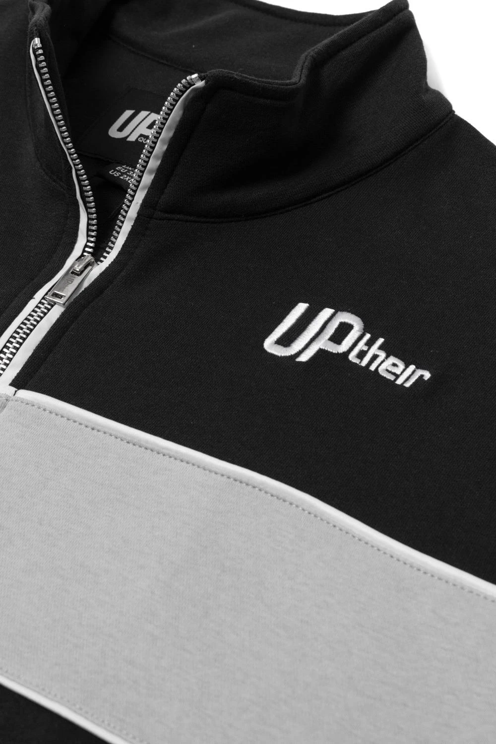 Uptheir Clear Mind Chest Stripe Gilet - Black Grey 5 Uptheir Clear Mind Chest Stripe Gilet - Black Grey - Image 3