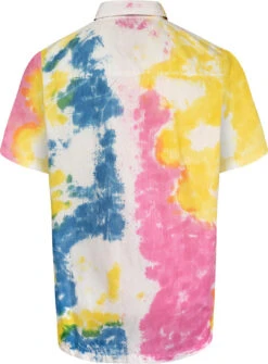 Uptheir Carry Tie Dye Short Sleeve Shirt - Yellow